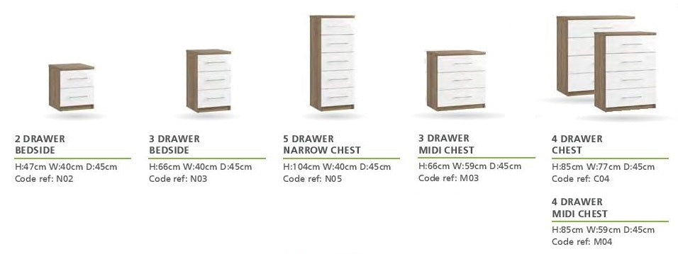 Catania Bedroom Range